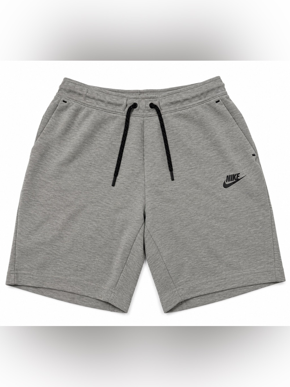 Nike Tech Fleece Shorts Men’s Small Gray Black Zip Pocket Drawstring